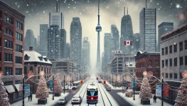 Snowing in Toronto city.webp